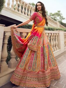 silk banarsi lehenga